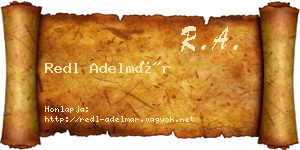 Redl Adelmár névjegykártya